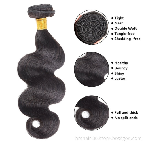 factory supply cuticle aligned Indian human hair body wave 10A bundles
